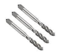 sourcing map 2pcs Spiral Flute Thread Taps 1/4-20 UNC 2B Machine Threading Tap Bit, Uncoated Screw Tapping Repair Tool, M2 High-Speed Steel (HSS)