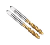 sourcing map 2pcs Spiral Flute Thread Taps 1/4-28 UNF 2B Machine Threading Tap Bit, Titanium Coated Screw Tapping Repair Tool, M2 High-Speed Steel (HSS)