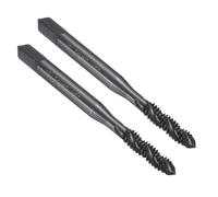 sourcing map 2pcs Spiral Flute Thread Taps 10-24 UNC H2 Machine Threading Tap Bit, Nitrided Coated Screw Tapping Repair Tool, M2 High-Speed Steel (HSS6542)