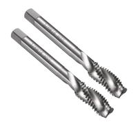 sourcing map 2pcs Spiral Flute Thread Taps 3/8-16 BSW H2 Machine Threading Tap Bit, Uncoated Screw Tapping Repair Tool, M2 High-Speed Steel (HSS6542)