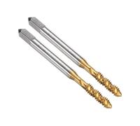 sourcing map 2pcs Spiral Flute Thread Taps 6-32 UNC 2B Machine Threading Tap Bit, Titanium Coated Screw Tapping Repair Tool, M2 High-Speed Steel (HSS)