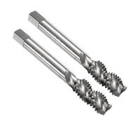 sourcing map 2pcs Spiral Flute Thread Taps 7/16-14 UNC 2B Machine Threading Tap Bit, Uncoated Screw Tapping Repair Tool, M2 High-Speed Steel (HSS)