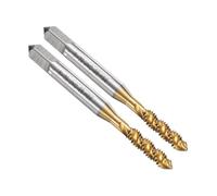 sourcing map 2pcs Spiral Flute Thread Taps 8-32 UNC 2B Machine Threading Tap Bit, Titanium Coated Screw Tapping Repair Tool, M2 High-Speed Steel (HSS)