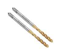sourcing map 2pcs Spiral Flute Thread Taps M3 x 0.5 H2 Metric Machine Threading Tap Bit, Titanium Coated Screw Tapping Repair Tool, M35 HSS-CO Cobalt High-Speed Steel
