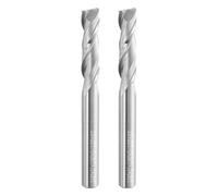 sourcing map 2pcs Spiral Router Bit 1/4" Cut Dia 2 Flutes Up Cut End Mill Bits Milling Cutter for Wood Carving Engraving (1/4" Shank 1" Cut Length 2-1/2" Long 30 Degree Helix HRC44-46)
