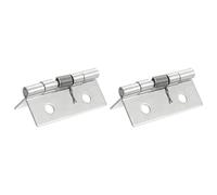 sourcing map 2Pcs Spring Hinge, 3.5" Length 304 Stainless Steel Spring Loaded Hinges, Self-Closing Cabinet Hinges for Left and Right Hand Doors Cabinet Closet DIY Hardware, Silver (Interior)