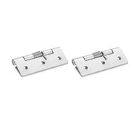 sourcing map 2Pcs Spring Hinge, 3" Length 304 Stainless Steel Spring Loaded Hinges, Self-Closing Cabinet Hinges for Left and Right Hand Doors Cabinet Closet DIY Hardware, Silver (Exterior)
