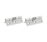 sourcing map 2Pcs Spring Hinge, 3" Length 304 Stainless Steel Spring Loaded Hinges, Self-Closing Cabinet Hinges for Left and Right Hand Doors Cabinet Closet DIY Hardware, Silver (Interior)