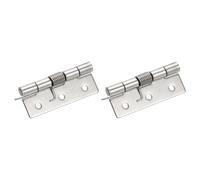 sourcing map 2pcs Spring Loaded Hinges 2.4" Length Stainless Steel Spring Self-Opening Small Door Hinge for Cabinet Door Box DIY Hardware, Silver