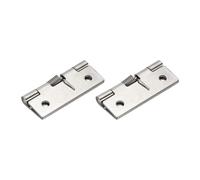 sourcing map 2pcs Spring Loaded Hinges 2" Length Stainless Steel Spring Self Closing Small Door Hinge for Cabinet Door Box DIY Hardware, Silver