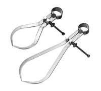 sourcing map 2pcs Spring Outside Caliper 6" 9" Stainless Steel Adjustable Spring Caliper Bent-Leg for Wood Turning Lathe Projects