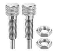 sourcing map 2pcs Spring Plunger M10x1.5 Thread Size Pin Dia.6mm Retractable Quick Release Pins Stainless Steel Lock Out Type Index Plunger for Industrial Equipment