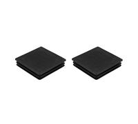 sourcing map 2Pcs Square Plastic Plugs, 100 x 100mm/3.94 x 3.94inch PE Pipe Tubing End Caps for 83-97mm/3.27-3.82inch Square Tube Furniture Chair Leg, Black
