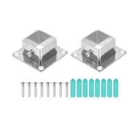 sourcing map 2Pcs Square Post Base for 1.2x1.2 Posts Fittings, 2mmT Stainless Steel Flange Bases Deck Post Brackets Heavy Duty for Deck Fence Railing Handrail Mounting