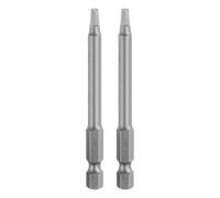 sourcing map 2pcs Square Screwdriver Bit SQ2 1/4" Hex Shank 75mm/3" Length Magnetic 4 Point Hex Bits S2 Steel Industrial Grade Electric Screw Driver Bit 5.5mm Rod
