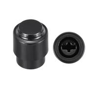 sourcing map 2Pcs ST Guitar 3/5 Way Pickup Barrel Switch Tip Cross Hole ID 0.16 x 0.14" Plastic Toggle Switch Knobs Cap for Electric Guitar Replacement Parts, Black