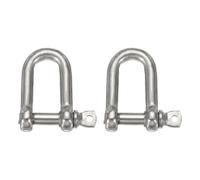 sourcing map 2Pcs Stainless Steel Bow Shackle, 1/2"(13mm) Silver Tone | D Shape Screw Pin,Large Screw Shackles for Boat Sailboat Chain Rigging Clasp Paracord Jewelry Marine Tackle