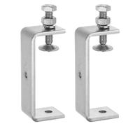 sourcing map 2Pcs Stainless Steel C Clamps 100mm Wide Jaw Opening Small Metal U Clamp for Woodworking Welding Building Household Mounting
