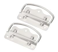 Sourcing Map 2Pcs Stainless Steel Pull Handles, Silver, 80 x 58 x 1 mm, Universal Chest Handle for Toolbox, Chest, Case, Cabinet