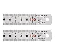 sourcing map 2pcs Stainless Steel Ruler 100cm Metal Rulers 0.75" Wide, Metric Graduation Straight Edge Measuring Tool