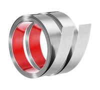 sourcing map 2Pcs Stainless Steel Wall Molding Trim, 16.4 ft x 1.6 Inch Peel and Stick Metal Decoration Strip for Ceiling Wall Tile Mirror Edge, Mirrored Silver