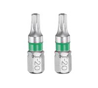 sourcing map 2pcs Star Screwdriver Bit TS20 1/4" Hex Shank 25mm/1" Length Magnetic 5 Point Head Hex Bits S2 Steel Electric Screw Driver Bit