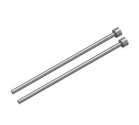 sourcing map 2Pcs Straight Ejector Pins, 3mm (1/8") Dia. 65Mn Steel Round Tip Punch 100mm (4") Long for Mechanical Maintenance