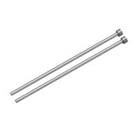 sourcing map 2Pcs Straight Ejector Pins, 4mm (5/32") Dia. 65Mn Steel Round Tip Punch 150mm (6") Long for Mechanical Maintenance