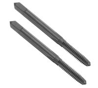 sourcing map 2pcs Straight Flute Screw Taps 6-32 UNC 2B Thread HSS6542 Black Nitride Coated Machine Threading Milling Tap Tapping Tools