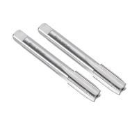 sourcing map 2pcs Straight Flute Thread Tap, 1/4-18 NPS Screw Threading Tapping Tool Thread Milling Machine Taps, High-Speed Steel 6542 (HSS 6542)