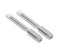 sourcing map 2pcs Straight Flute Thread Tap, M12 x 1.25 Left Hand Metric Screw Threading Tapping Tool Thread Milling Machine Taps, High-Speed Steel 6542 (HSS 6542)