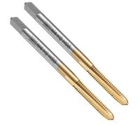 sourcing map 2pcs Straight Flute Thread Tap, M4 x 0.7 Metric Titanium Coated Screw Threading Tapping Tool Thread Milling Machine Taps, High-Speed Steel 6542 (HSS 6542)