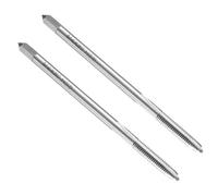 sourcing map 2pcs Straight Flute Thread Taps, M4 x 0.7 H2 80mm Extra Long Metric Screw Machine Tap Threading Tapping Tools, High-Speed Steel 6542 (HSS 6542)
