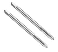 sourcing map 2pcs Straight Flute Thread Taps, M5 x 0.8 H2 80mm Extra Long Metric Screw Machine Tap Threading Tapping Tools, High-Speed Steel 6542 (HSS 6542)