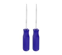 sourcing map 2pcs Straight Pick Hook 135mm Chrome Vanadium Steel Cr-V TPR Plastic Handle Square Automotive Pick Tool Set for Removing O Rings Small Items, Blue