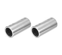 sourcing map 2Pcs Straight Pipe Fitting Connector, 316 Stainless Steel 2-Way Hand Rail Tube Connector 70mm Length, for 1"(25mm) OD Handrail Railing