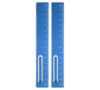 sourcing map 2pcs Straight Ruler 15cm Metric Metal Aluminum Alloy Measuring Bookmark Clip Rulers Scale Tool for Measure Study Reading Classroom Office, Blue
