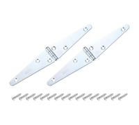 sourcing map 2Pcs Strap Hinges, 4 Inch Shed Door Hinges Heavy Duty Gate Hinge Tee Hinge with Screws for Wooden Fences Yard Doors Barn Gate, Silver