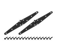 sourcing map 2Pcs Strap Hinges, 5 Inch Shed Door Hinges Heavy Duty Gate Hinge Tee Hinge with Screws for Wooden Fences Yard Doors Barn Gate, Black