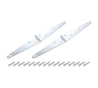 sourcing map 2Pcs Strap Hinges, 6 Inch Shed Door Hinges Heavy Duty Gate Hinge Tee Hinge with Screws for Wooden Fences Yard Doors Barn Gate, Silver