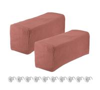 sourcing map 2pcs Stretch Armrest Covers for Chairs/Sofas, Couch Arm Covers with Twist Pin, Furniture Protector Slipcovers Red