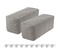 sourcing map 2pcs Stretch Armrest Covers for Chairs/Sofas, Couch Arm Covers with Twist Pin, Furniture Protector Slipcovers Taupe