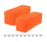 sourcing map 2pcs Stretch Armrest Covers for Chairs/Sofas, Couch Arm Covers with Twist Pin, Furniture Protector Slipcovers Orange