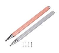 sourcing map 2pcs Stylus Pens for Touch Screens Magnetic 4 Fine Point Disc Universal Capacitive Pen Sensitivity for All Capacitive Touch Screen, Silver/Gold