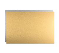 sourcing map 2pcs Sublimation Metal Blank Photo 6x8 Inch 0.45mm Thickness Waterproof Never Fade Aluminum Customize for Sublimation Heat Transfer Printing Engraving, Old Gold