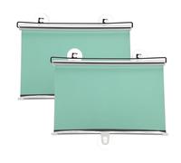 sourcing map 2Pcs Suction Cup Roller Blinds, 40 x 125cm Retractable Car Side Window Roller Sunshade Block Rays Glare and Heat, for Car Home Office Privacy Protection, Green
