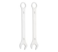 sourcing map 2Pcs Super Thin Combination Wrench 17mm Metric 12-Point Box and Open End Stainless Steel Double Ended Spanner Tool for Automotive Pipe Furniture Machinery DIY Repair, Silver
