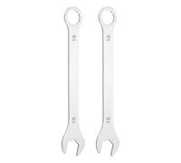sourcing map 2Pcs Super Thin Combination Wrench 18mm Metric 12-Point Box and Open End Stainless Steel Double Ended Spanner Tool for Automotive Pipe Furniture Machinery DIY Repair, Silver