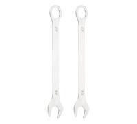 sourcing map 2Pcs Super Thin Combination Wrench 22mm Metric 12-Point Box and Open End Stainless Steel Double Ended Spanner Tool for Automotive Pipe Furniture Machinery DIY Repair, Silver