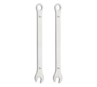 sourcing map 2Pcs Super Thin Combination Wrench 7mm Metric 12-Point Box and Open End Stainless Steel Double Ended Spanner Tool for Automotive Pipe Furniture Machinery DIY Repair, Silver